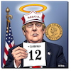 Cartoon: 12 (small) by A Human tagged waffenruhe,iran,israel,krieg,trump,feuerpause,ceasefire,war,firedensnobelpreis,peace,nobelprize,maga,usa