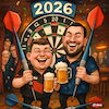 Cartoon: 180 (small) by KI-Vossy tagged ally,pally,littler,humphries,pdc,dart,darts,weltmeisterschaft,worldchampionship,alexandra,pallace,london,board,180,bouncer,happy,new,year,2026,average,scoring,bogey,wm