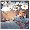 Cartoon: Dream on! (small) by A Human tagged harris,trump,elections,usa,tvdebate,philadelphia,washington,president,dream,nightmare,swingstae,voters,abc,meow,quack,cartoon,karikatur