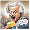 Cartoon: Fauler Käse (small) by A Human tagged wilders,niederlande,käse,pvv,streit,migration,koalition,neuwahlen,geert,populist,wahlen