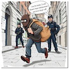 Cartoon: Bloß keine Beute machen (small) by A Human tagged berlin,polizei,kriminaltität,razzien,asservate,asservatenkammer,moabit,gericht,kriminalgericht,waffen,beute,beweisstücke