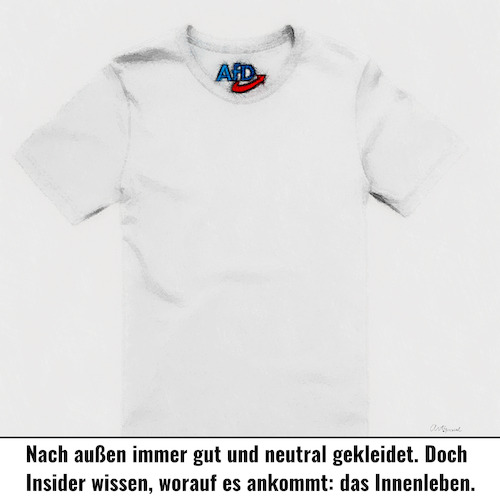 Cartoon: Das Insider-T-Shirt (medium) by ArtyFicial tagged afd,tshirt,insider