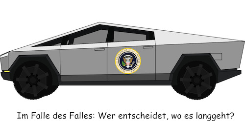 Cartoon: Im Falle eines Falles (medium) by ArtyFicial tagged musk,trump,usa,präsidentschaft