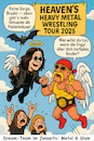 Cartoon: Metal and Slam (small) by ArtyFicial tagged ozzy,osbourne,hulk,hogan,tod,himmel