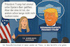 Cartoon: White House News (small) by ArtyFicial tagged trump,gesundheit,gesundheitszustand,white,house,news,update,weißes,haus,epstein,fall,skandal,barr,justizminister