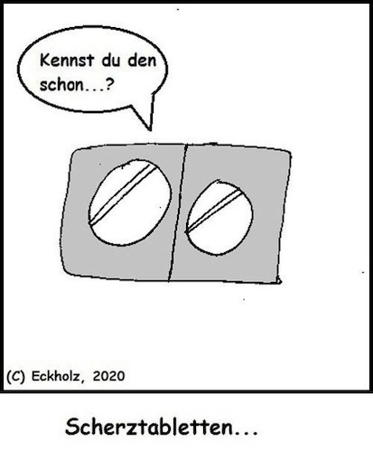 Cartoon: Scherztabletten... (medium) by Hobbyzeichner tagged scherztabletten,schmerztabletten,tabletten,witz,wortspiel,sprache