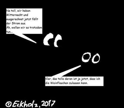 Cartoon: Stromausfall... (medium) by Hobbyzeichner tagged stromausfall,dunkelheit,nacht