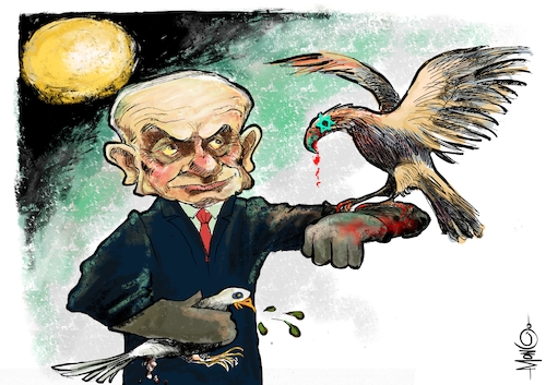 Cartoon: El cazador (medium) by Mongo tagged gaza