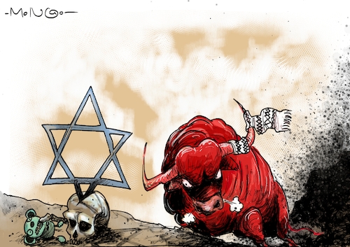 Cartoon: Estamos contigo (medium) by Mongo tagged guerra,protestas,gaza