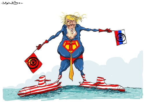 Cartoon: Zapatos nuevos (medium) by Mongo tagged submarinos,nucleares,trump,rusia