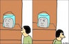 Cartoon: Der Beobachter.. (small) by Horrorkritzler tagged grusel,schauder,beobachter,mann,unbehagen