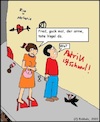 Cartoon: Der arme tote Vogel... (small) by Spacko tagged frau,mann,vogel,tot,gesellschaft
