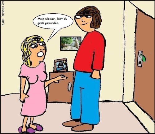 Cartoon: Der große Kleine... (medium) by Honk1978 tagged groß,klein,sohn,mutter,mann