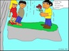 Cartoon: 39 - Absturz... (small) by Honk1978 tagged rosenverkäufer,männer,frau,absturz,fall,abwärts,gesellschaft,unfall