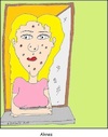 Cartoon: Aknes (small) by Kritzeltonne tagged aknes,mädchen,frau,agnes,wortspiel