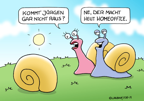 Cartoon: Homeoffice (medium) by Rovey tagged schnecken,schneckenhaus,homeoffice,heimarbeit,mann,frau,kollegen,arbeitsleben,erwerbsarbeit,morgen,arbeitstag,tiere,wiese,sonnenaufgang,werktag,beschäftigung,flexibilität,beruf,alltag,arbeitsplatz,büro,langsam,arbeiten,tätigkeit,karriere,job,internet,schnecken,schneckenhaus,homeoffice,heimarbeit,mann,frau,kollegen,arbeitsleben,erwerbsarbeit,morgen,arbeitstag,tiere,wiese,sonnenaufgang,werktag,beschäftigung,flexibilität,beruf,alltag,arbeitsplatz,büro,langsam,arbeiten,tätigkeit,karriere,job,internet