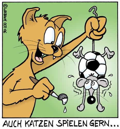 Katzen spielen gern