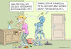 Cartoon: Starsinniger Roboter (small) by Rovey tagged roboter saugroboter humanoid serviceroboter sturheit starsinn unkooperativ haushalt autoschlüssel suchen vergessen verloren verlust stress unachtsamkeit haushaltshilfe frau wohnung digitalisierung abo funktionen cartoon illustration zeichnung handmade humanmade handdrawn handgezeichnet ohneki noai