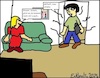 Cartoon: Hier stinkts... (small) by Kritzelklops tagged geruch,gestank,mann,frau,ehe