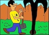 Cartoon: Ohne Worte (small) by Kritzelklops tagged mann,öl,graben,ölgrube,fund,gartenarbeit,fontäne
