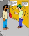 Cartoon: Schlechtes Deutsch (small) by Moppel tagged jugend,migranten,sprache,deutsch,kommunikation,verständigung,slang,umgangssprache,jargon,gesellschaft,sprachprobleme,junge,mann