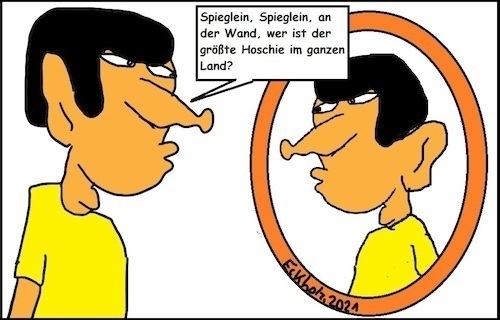 Cartoon: Spielein... (medium) by Stiftquäler78 tagged hoschie,spiegel,mann,psychologie,dummheit,stupid