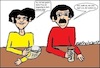 Cartoon: Jeder sagts anders... (small) by Stiftquäler78 tagged gerücht,nachrede,kneipe,männer,ehebruch