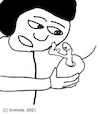 Cartoon: Ohne Worte (small) by Kritzelhonk1978 tagged apfel,wurm,frechheit,frucht,mann,obst