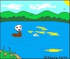 Cartoon: Ohne Worte (small) by Kritzelhonk tagged wcente,ente,see,schwimmen,liebe,verliebtheit,natur,landschaft,idylle,romantik