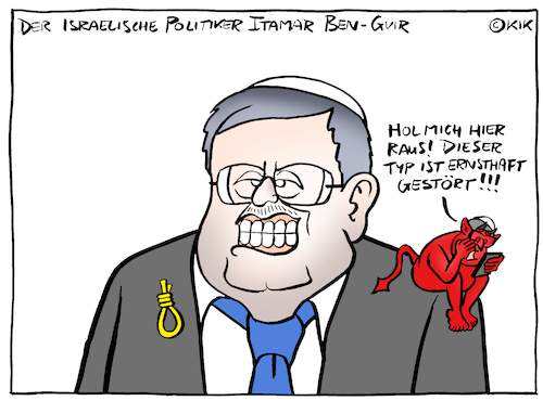 Cartoon: Itamar Ben-Gvir (medium) by Kik tagged israel,itamar,bengvir,ben,gvir,politiker,israel,itamar,bengvir,ben,gvir,politiker