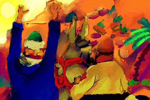 Cartoon: the unleashing hell (medium) by Mousawi tagged 