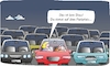 Cartoon: Falscher Stau (small) by Bernd Eisert tagged auto,parkplatz,stau,warten,irrtum
