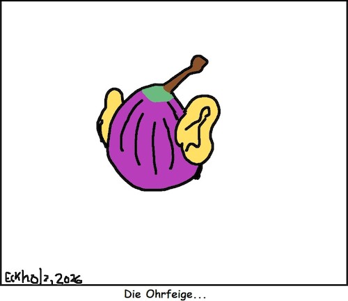 Cartoon: Die Ohrfeige... (medium) by Kritzelspacko78 tagged ohrfeige