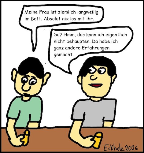 Cartoon: Falscher Trost... (medium) by Kritzelspacko78 tagged ehe,männer,kneipe,trost,treuebruch,zuspruch,ehebruch,gesellschaft,bar