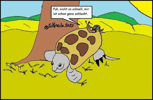 Cartoon: Raserei... (medium) by Kritzelspacko78 tagged schildkröte,schnecke,raserei