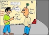Cartoon: Ach nee... (small) by Kritzelspacko78 tagged nee,schere,im,kopf,angriff,verletzung,männer,gesellschaft
