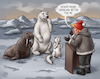 Cartoon: Greenland Rally (small) by Cyberwolf tagged trump,greenland,arctic,geopolitics,territorial,ambition,usa,satire,imperialism,walrus,polar,bear,fox