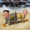Cartoon: The Union of Atomic Powers (small) by Cyberwolf tagged nuclear,weapon,atomic,putin,kim,jong,un,russian,agression