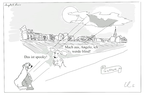 Cartoon: Gotham (medium) by ChrisHolt tagged selbstgerecht,dackelsicht