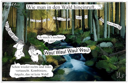 Cartoon: Schall (medium) by ChrisHolt tagged rechts,und,links,dackelsicht