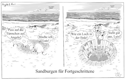 Cartoon: Scheibentheorie (medium) by ChrisHolt tagged theorien,dackelsicht