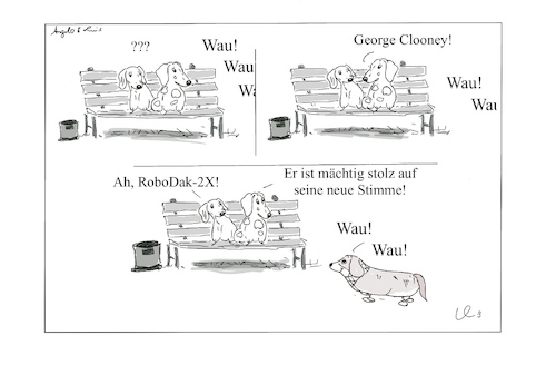 Cartoon: Stimmverlust (medium) by ChrisHolt tagged original,fälschung,ki