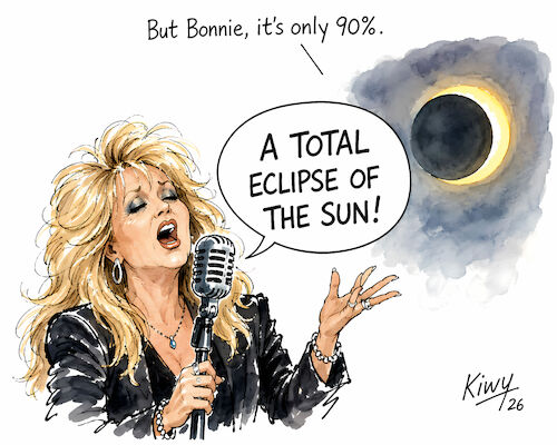 Cartoon: Almost Total (medium) by fkiwy tagged bonnie,tyler,totale,sonnenfinsternis
