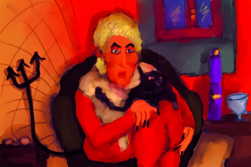 Cartoon: GAGA DEVIL (medium) by sal tagged bible,movie,quran