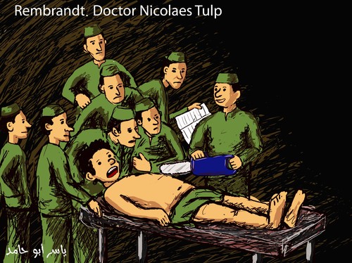 Cartoon: Doctor Nicolaes (medium) by yaserabohamed tagged rambrant