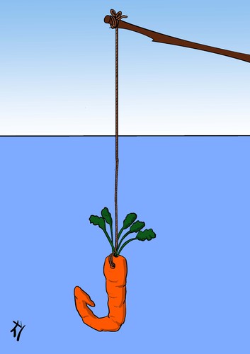 Cartoon: the stick and the carrot (medium) by yaserabohamed tagged carrot,and,stick,the