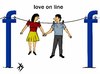 Cartoon: love on line (small) by yaserabohamed tagged facebook
