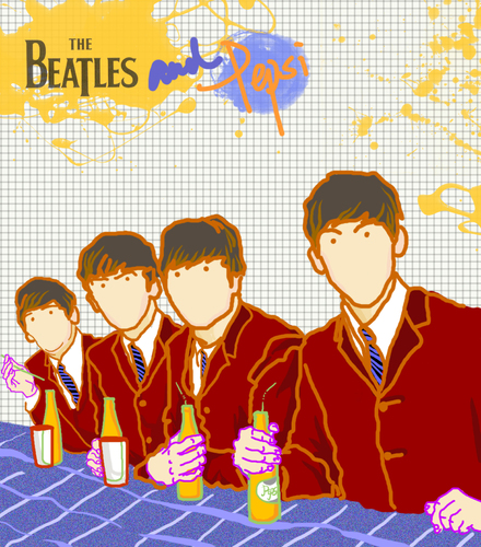 Cartoon: Beatles and Pepsi (medium) by popmom tagged beatles