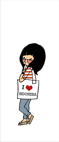 Cartoon: I love INDONESIA (medium) by Cartoonist Yellowgirl tagged cintya