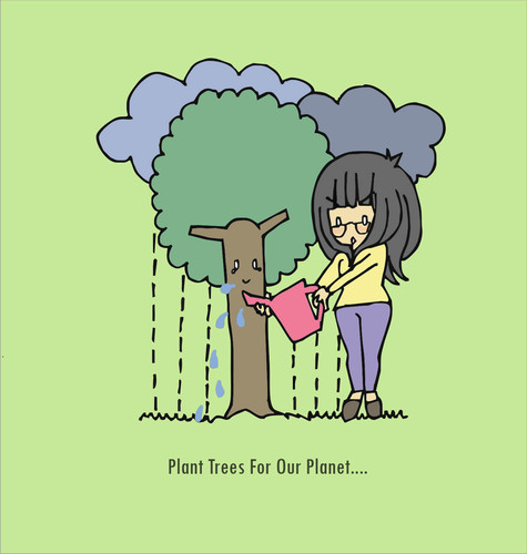 Cartoon: Water Ur Trees Please.. (medium) by Cartoonist Yellowgirl tagged cintya